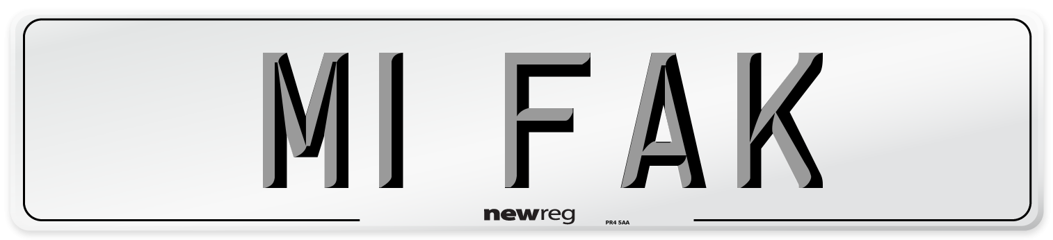 M1 FAK Number Plate from New Reg